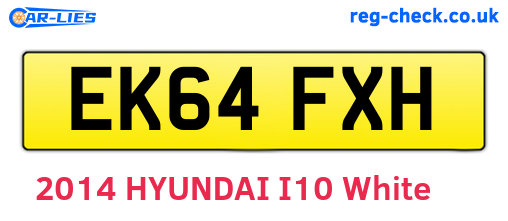 EK64FXH are the vehicle registration plates.