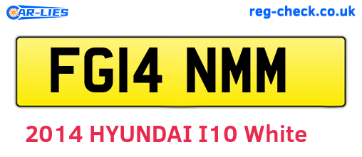 FG14NMM are the vehicle registration plates.