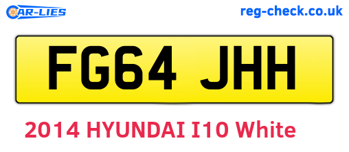 FG64JHH are the vehicle registration plates.