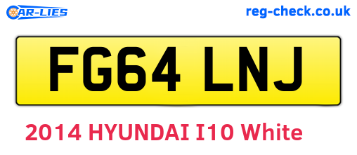 FG64LNJ are the vehicle registration plates.
