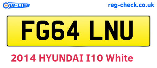 FG64LNU are the vehicle registration plates.