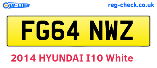 FG64NWZ are the vehicle registration plates.