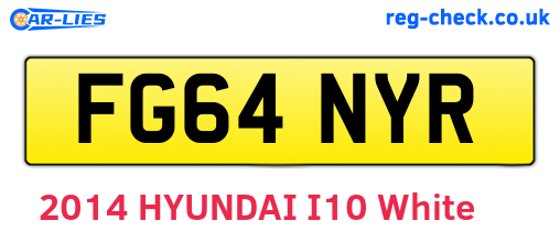 FG64NYR are the vehicle registration plates.