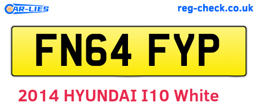 FN64FYP are the vehicle registration plates.