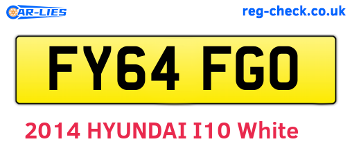 FY64FGO are the vehicle registration plates.
