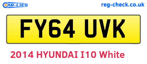 FY64UVK are the vehicle registration plates.