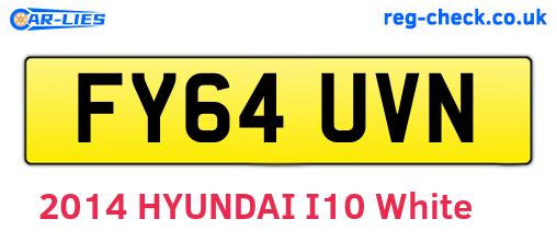 FY64UVN are the vehicle registration plates.