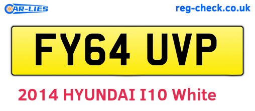 FY64UVP are the vehicle registration plates.