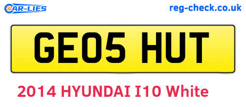 GE05HUT are the vehicle registration plates.