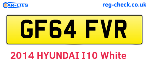 GF64FVR are the vehicle registration plates.