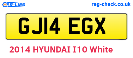 GJ14EGX are the vehicle registration plates.
