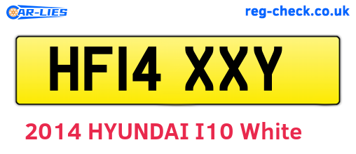 HF14XXY are the vehicle registration plates.
