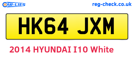 HK64JXM are the vehicle registration plates.