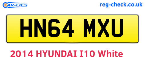 HN64MXU are the vehicle registration plates.