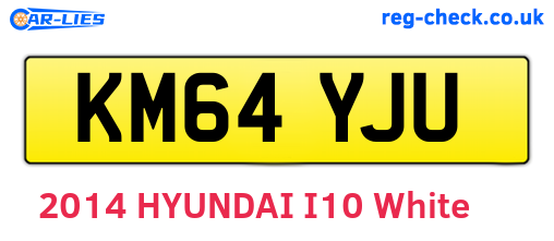 KM64YJU are the vehicle registration plates.