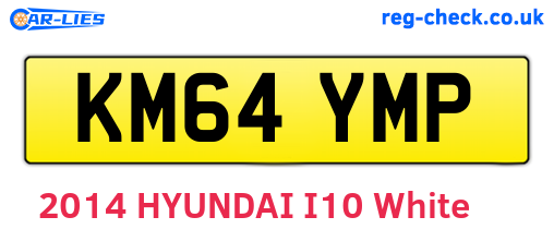 KM64YMP are the vehicle registration plates.