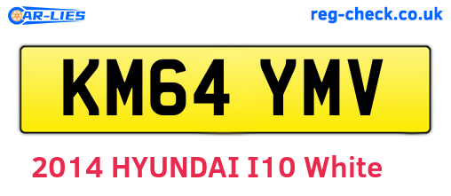 KM64YMV are the vehicle registration plates.