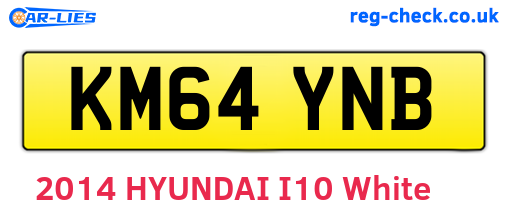 KM64YNB are the vehicle registration plates.