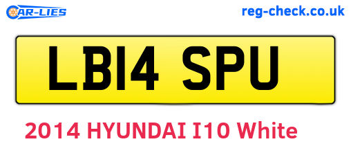 LB14SPU are the vehicle registration plates.