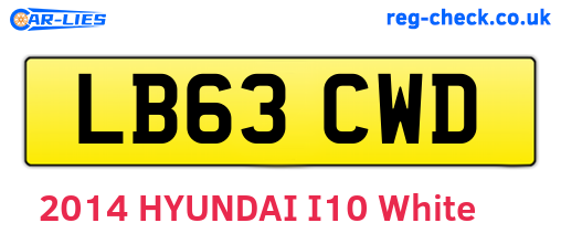 LB63CWD are the vehicle registration plates.