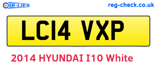 LC14VXP are the vehicle registration plates.
