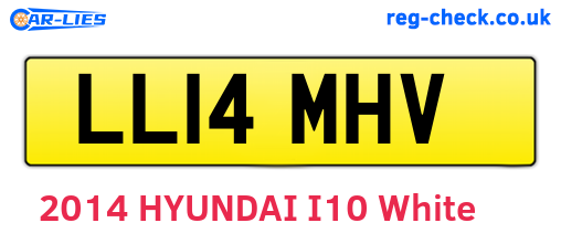 LL14MHV are the vehicle registration plates.