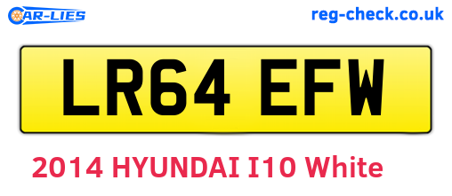 LR64EFW are the vehicle registration plates.