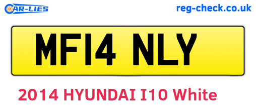 MF14NLY are the vehicle registration plates.