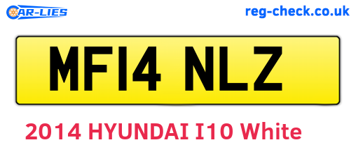 MF14NLZ are the vehicle registration plates.