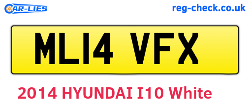 ML14VFX are the vehicle registration plates.
