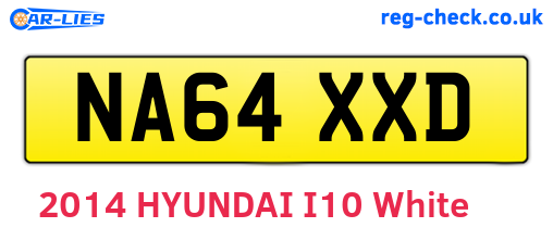 NA64XXD are the vehicle registration plates.