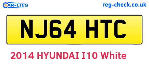 NJ64HTC are the vehicle registration plates.
