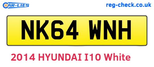NK64WNH are the vehicle registration plates.