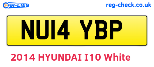 NU14YBP are the vehicle registration plates.