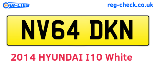 NV64DKN are the vehicle registration plates.