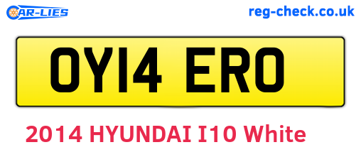 OY14ERO are the vehicle registration plates.
