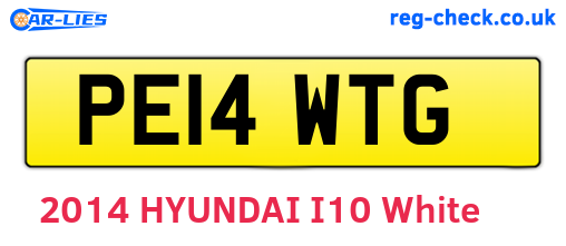 PE14WTG are the vehicle registration plates.