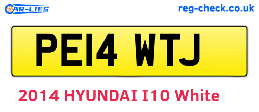 PE14WTJ are the vehicle registration plates.