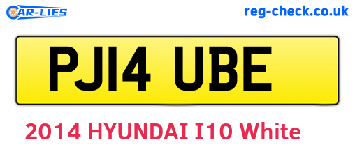 PJ14UBE are the vehicle registration plates.