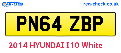PN64ZBP are the vehicle registration plates.