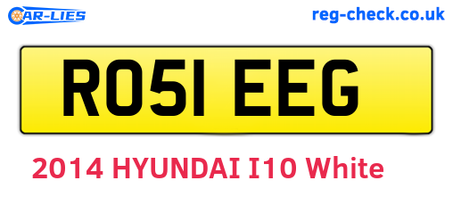 RO51EEG are the vehicle registration plates.