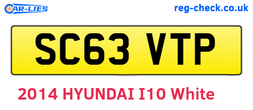 SC63VTP are the vehicle registration plates.
