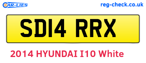 SD14RRX are the vehicle registration plates.