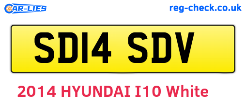 SD14SDV are the vehicle registration plates.