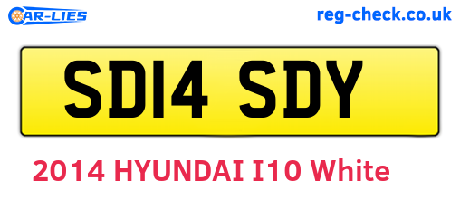SD14SDY are the vehicle registration plates.