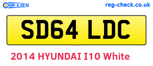 SD64LDC are the vehicle registration plates.
