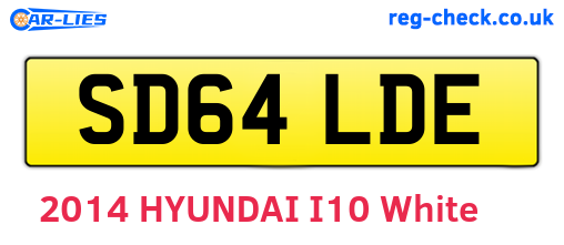 SD64LDE are the vehicle registration plates.
