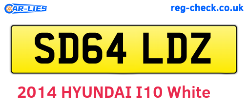 SD64LDZ are the vehicle registration plates.