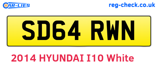 SD64RWN are the vehicle registration plates.