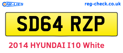 SD64RZP are the vehicle registration plates.